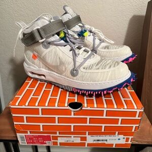 New Nike Air Force 1  Off White Mid Basketball Sneakers Shoes Size 11 NIB